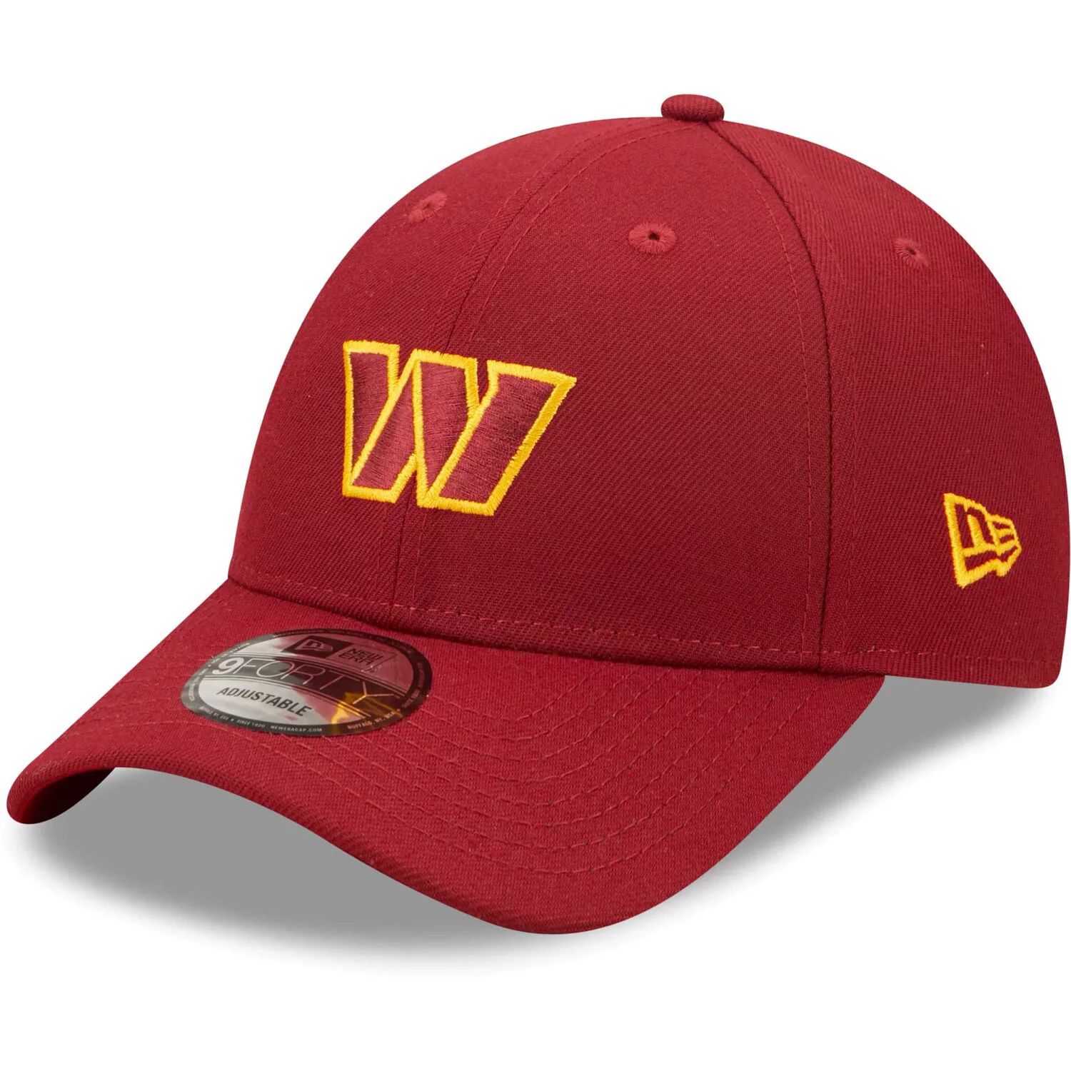 

Мужская регулируемая кепка New Era бордового цвета Washington Commanders Logo Essential 9FORTY