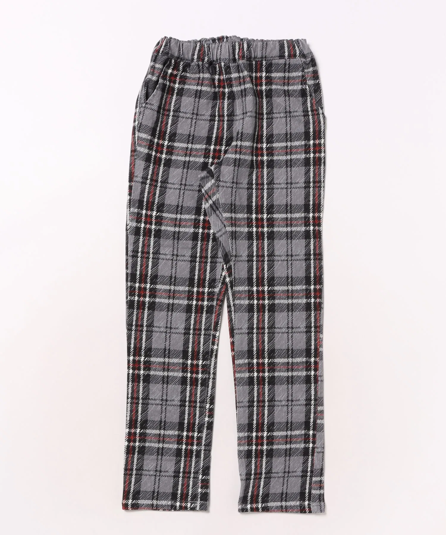 Детские прямые брюки в клетку Hakka Kids серые