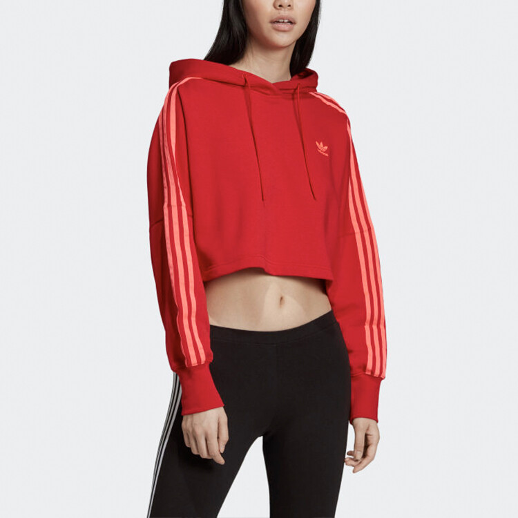 Свитшот женский алый Adidas Originals, цвет Scarlet — фото 3