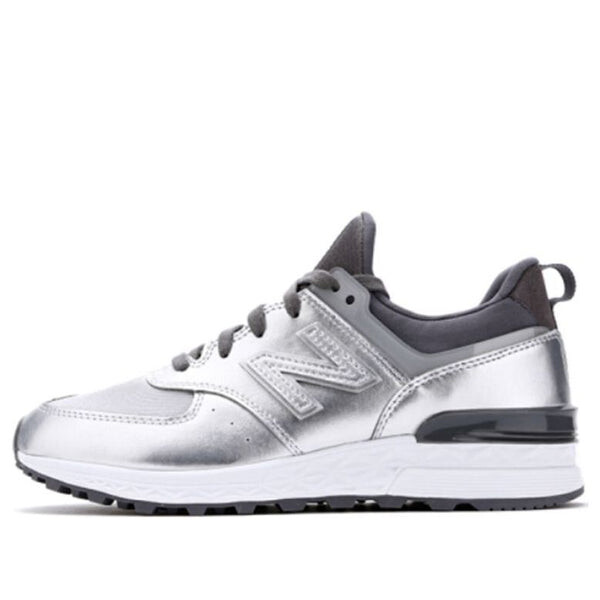 Кроссовки 574 б серебряные New Balance, серебряный