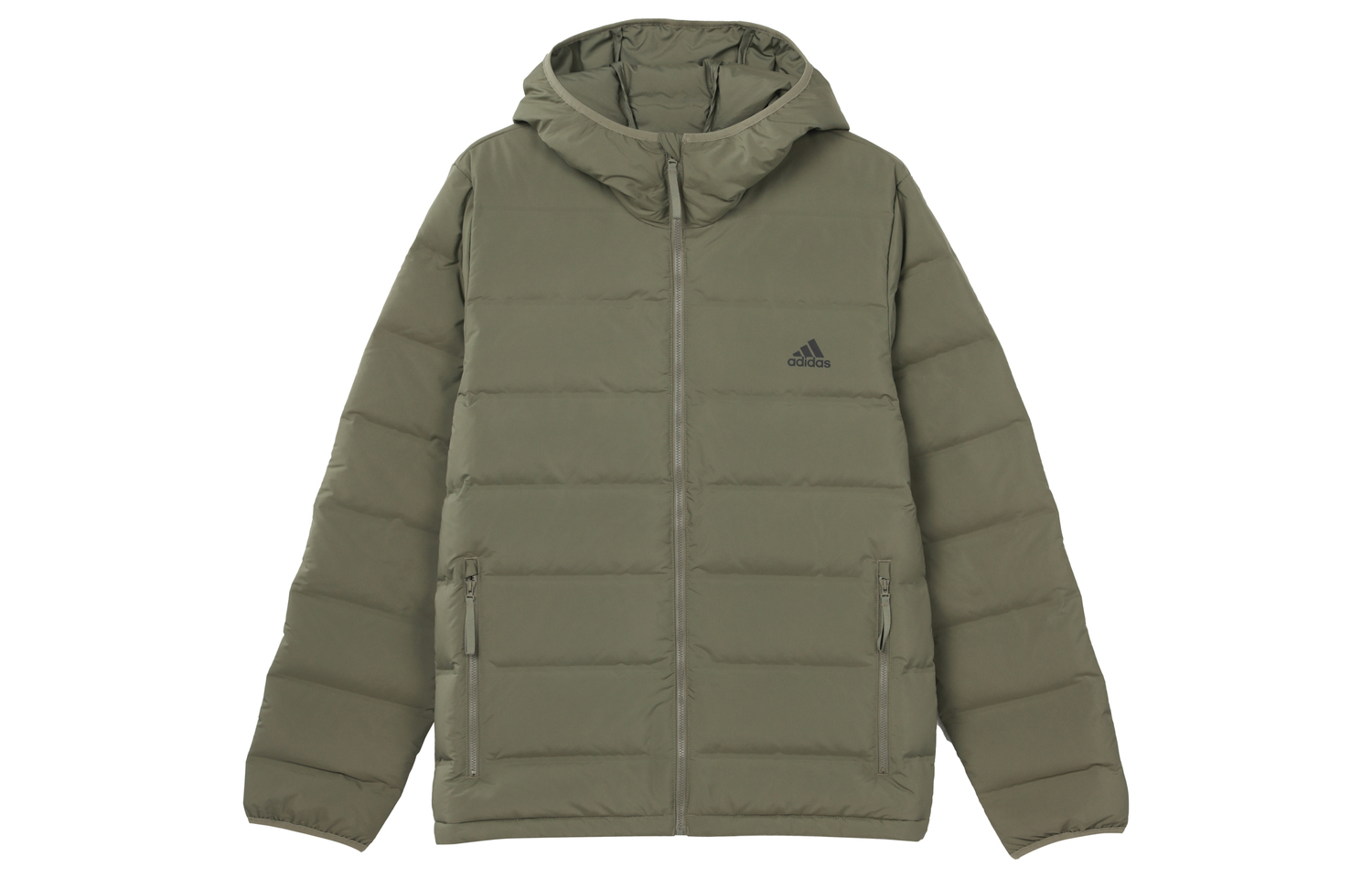 Пуховик зимний мужской темно-коричневый Adidas, Темная умбра — фото 2