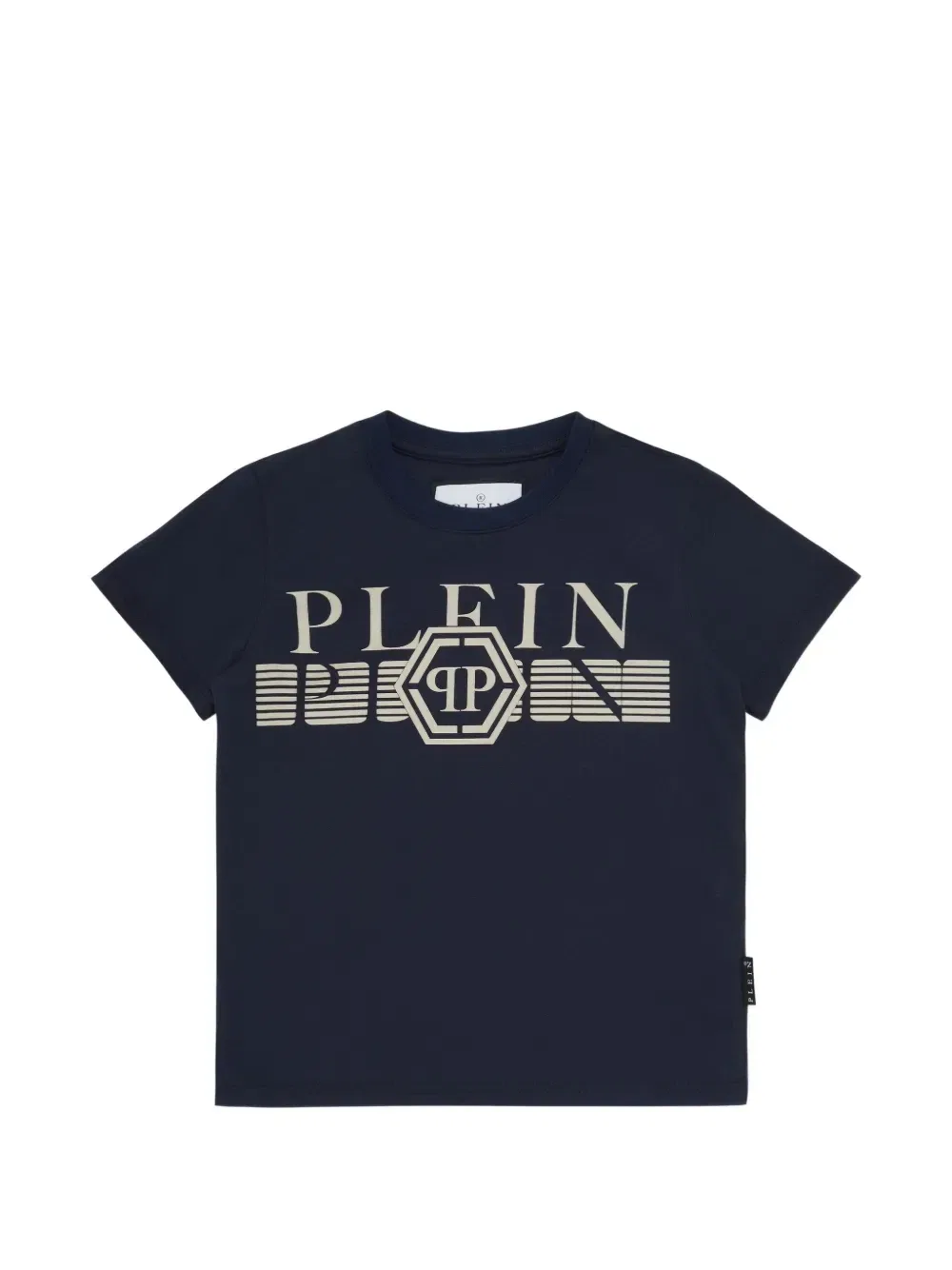 Футболка с круглым вырезом и логотипом Philipp Plein Junior, синий