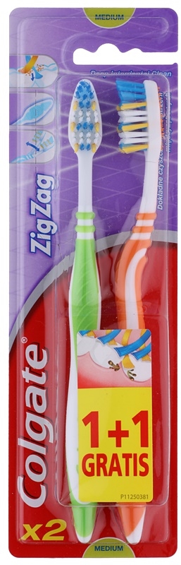 

Зубные щетки Zig Zag средние, средней жесткости, 2 шт. Colgate, 2 шт