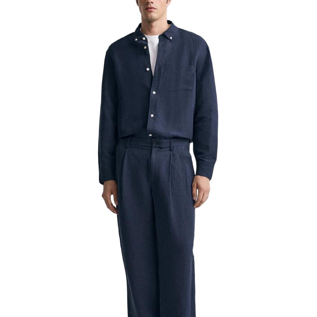 Рубашка мужская Морской синий Zara, цвет Sea Blue — фото 3