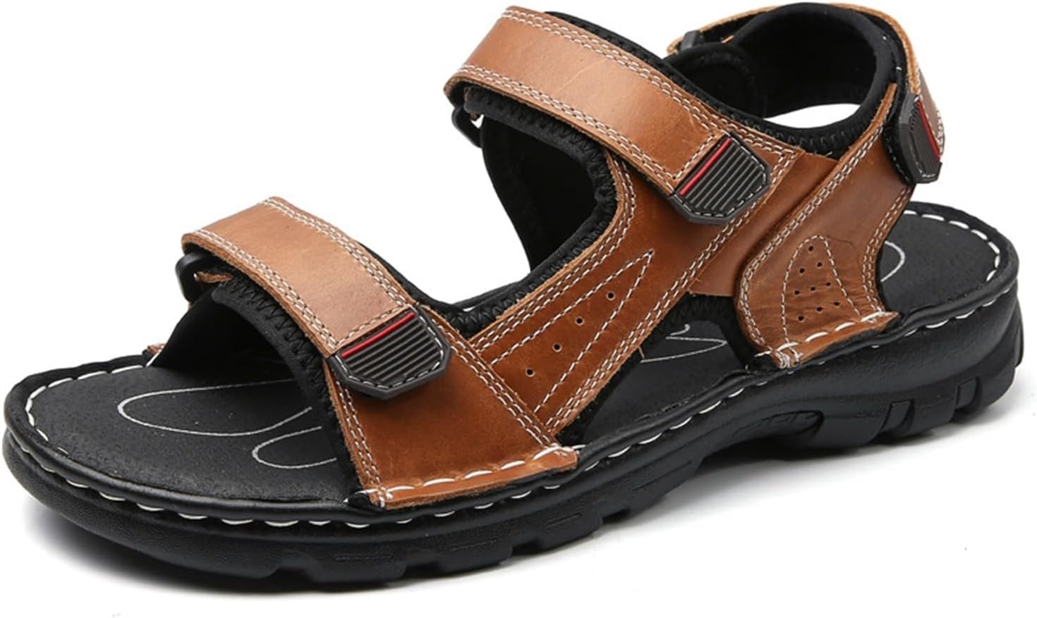 

Мужские спортивные сандалии DMGYCK с открытым носком для пеших прогулок, уличные, противоскользящие, спортивные повседневные пляжные сандалии, светло-коричневый