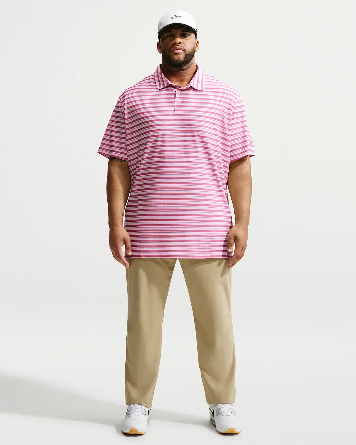 Мужское поло Nike Tailored Performance Dri-FIT Golf, Peony/Pink Foam/Peony — фото 4