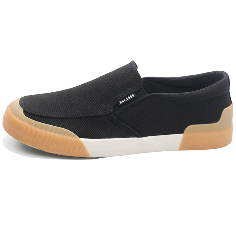 

SENJIALUO Скользоустойчивые износостойкие дышащие мужские лоу-топы повседневные черные бежевые, цвет Black Beige