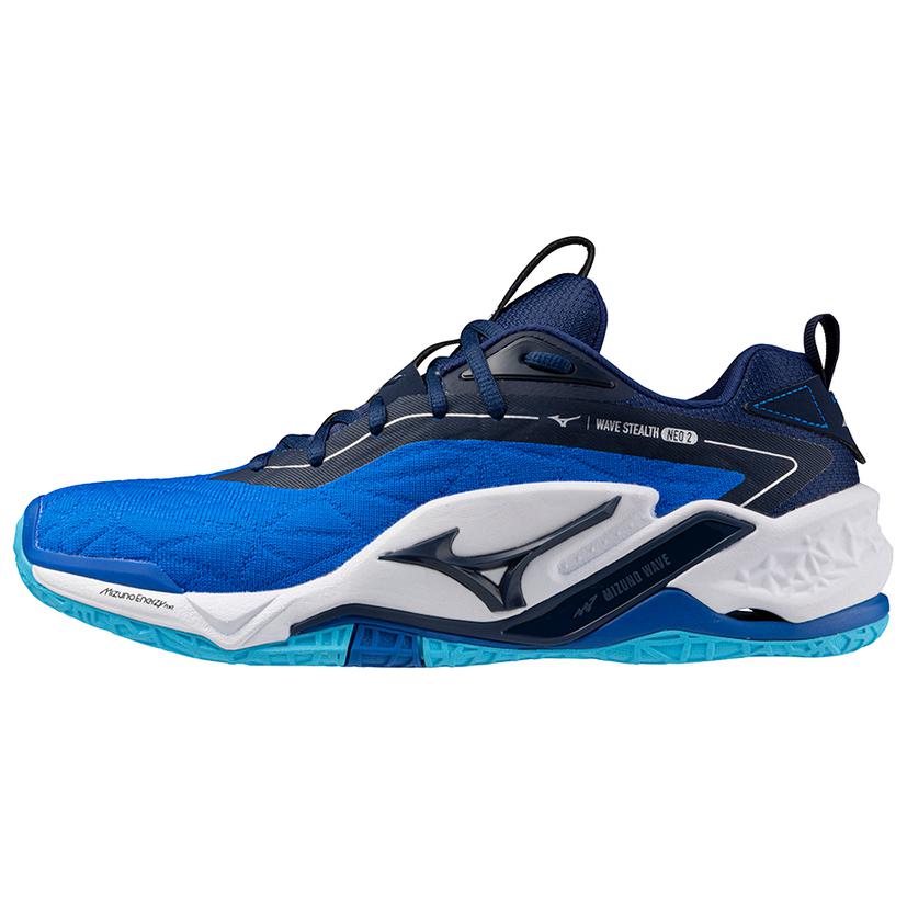 

Mizuno Низкие кроссовки для тренировок Unisex Blue White с противоскользящим и износостойким покрытием