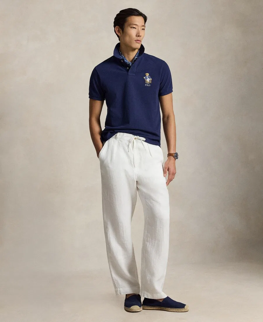 Мужская поло-рубашка поло с приталенным кроем "Медведь" Polo Ralph Lauren, Newport Bear/Newport Navy — фото 2