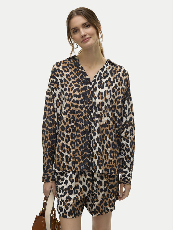 

Рубашка оверсайз Josie 10315150 Vero Moda, коричневый