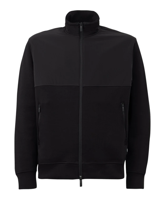 

Толстовка на молнии из эластичной хлопковой смеси. Armani Exchange, черный