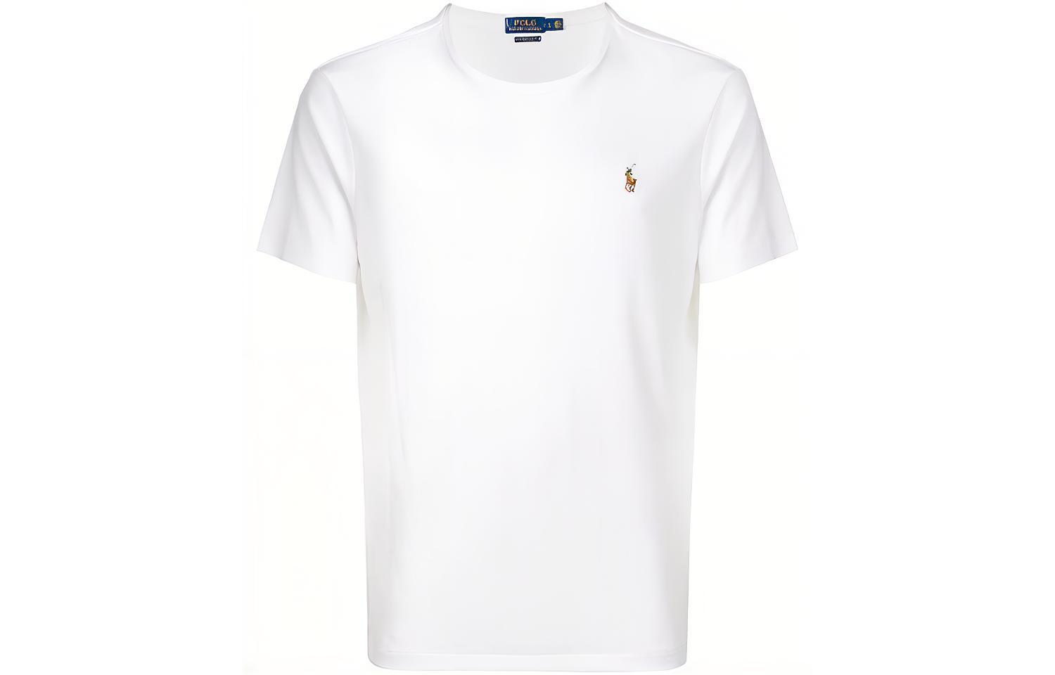 Футболка поло с вышитым логотипом Polo Ralph Lauren, белая — фото 2