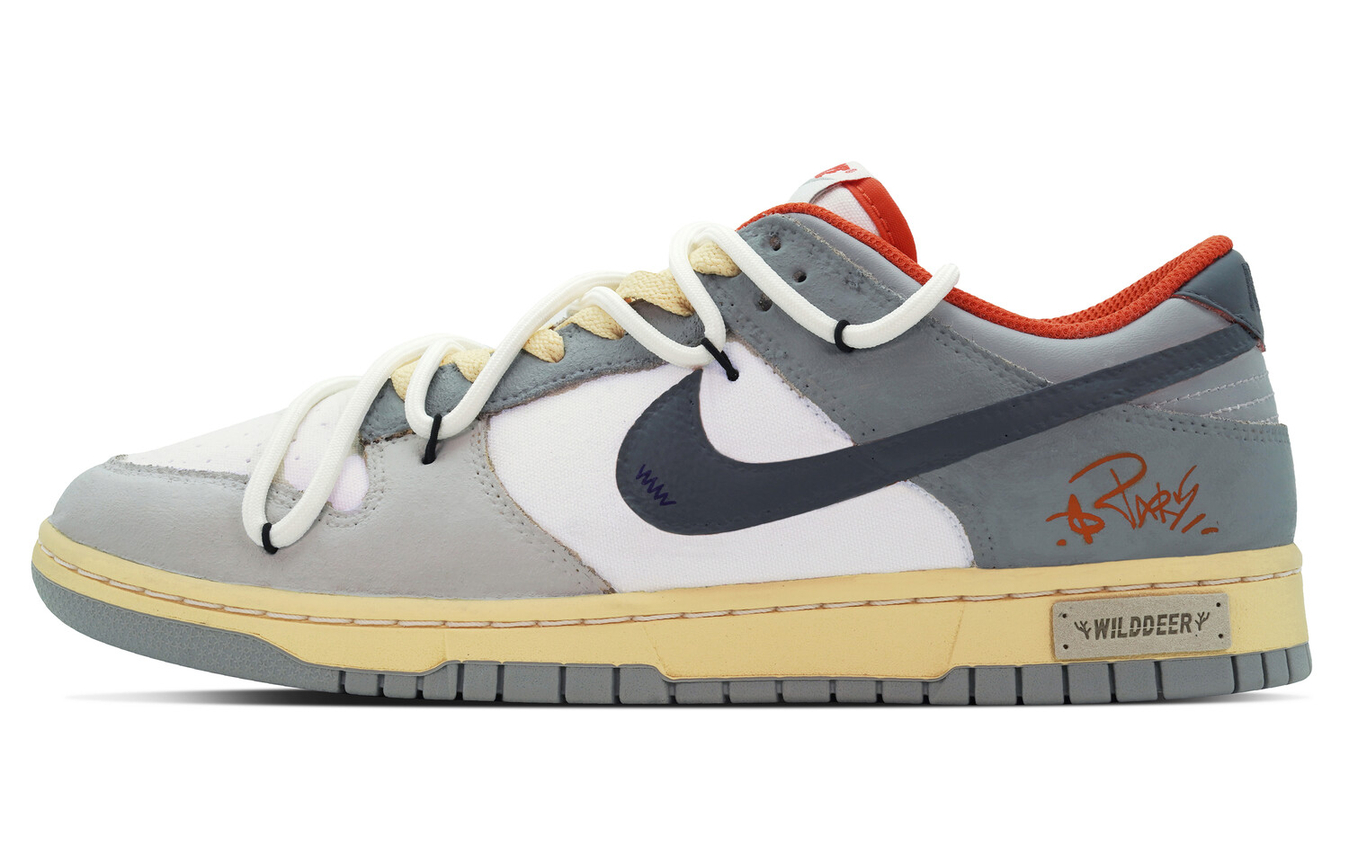 

Кроссовки Nike Dunk Skateboarding Shoes Unisex Low-top Grey/white, серый
