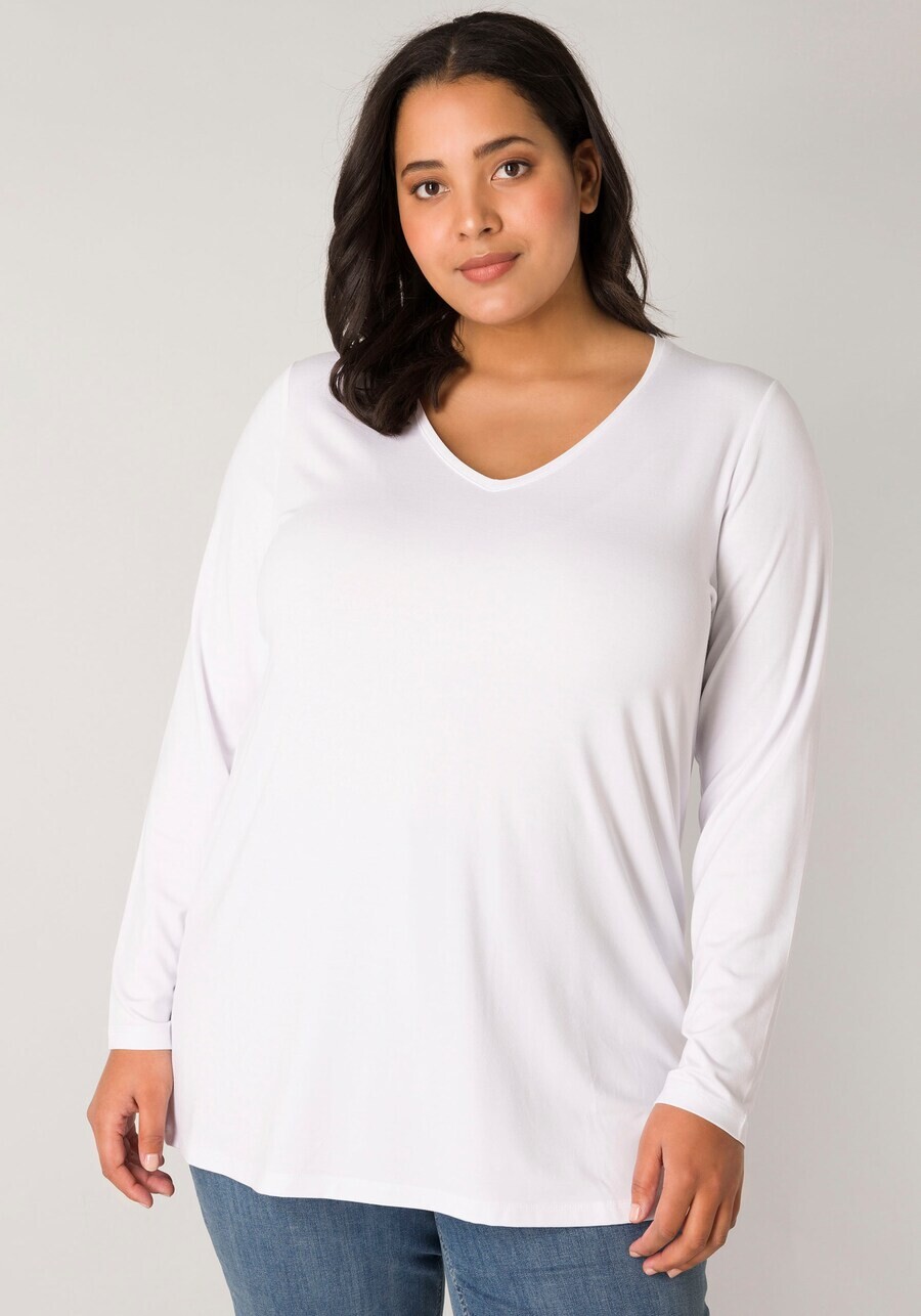 

Лонгслив BASE LEVEL CURVY Shirt, белый