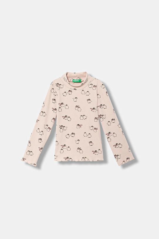 

Детский лонгслив United Colors Of Benetton, розовый