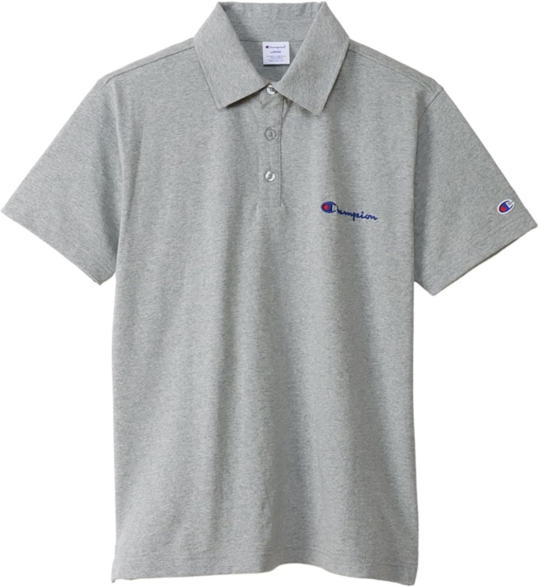 

Эксклюзивная базовая рубашка-поло Champion Amazon.co.jp с вышитым логотипом, короткий рукав, 100% хлопок, вышитый логотип, поло SHIRTC3-X361Z Мужская, серый