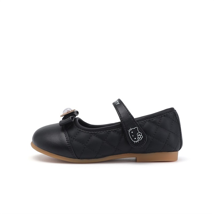 

Дышащие, легкие, амортизирующие, низкие кожаные туфли для детей Sanrio, черный