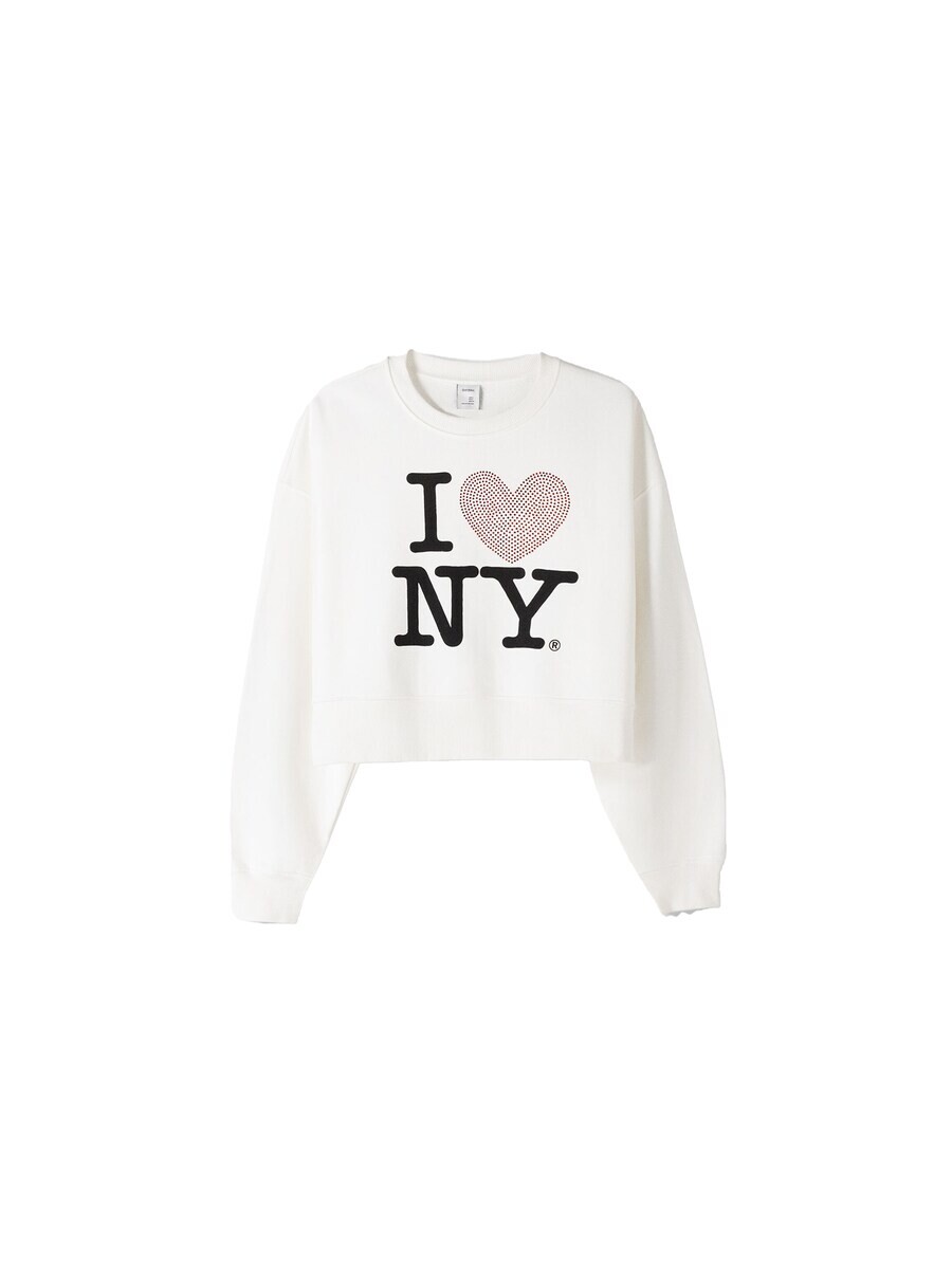 

Свитер Bershka Sweatshirt, белый