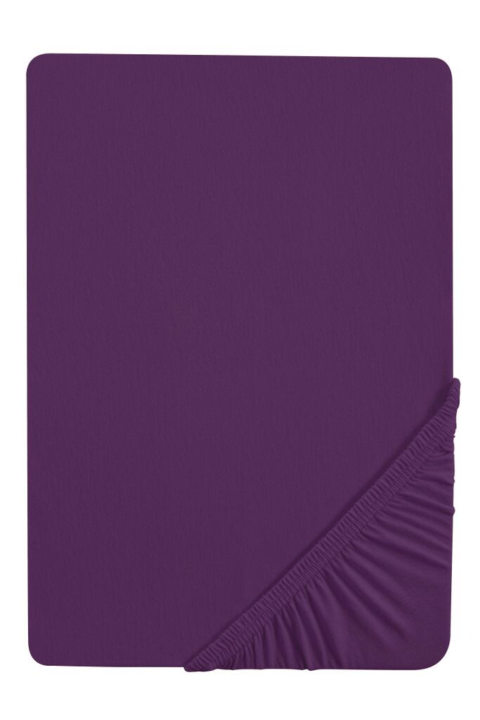 

Простыня biberna размером от 180x200 см до 200x200 см, простыня из стрейч-джерси, фиолетово-фиолетовая