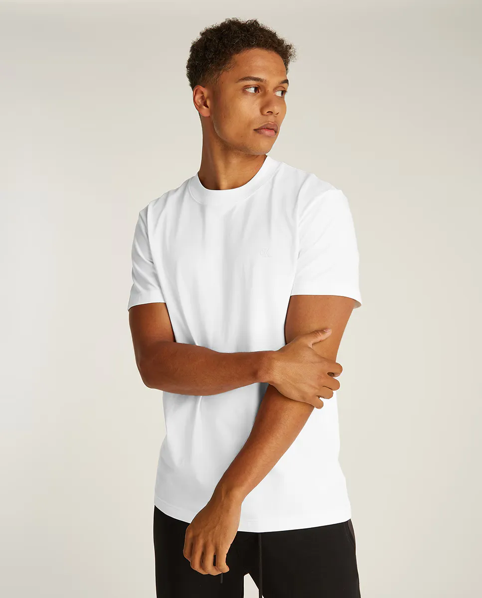 

Мужская футболка с коротким рукавом и монограммой Calvin Klein Jeans, белый