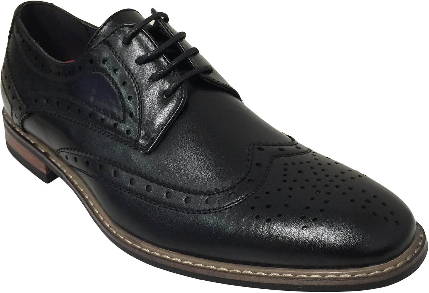 

Мужские оксфорды BC2D, классические с крыльями, на шнуровке, с кожаной подкладкой, повседневные броги, модные туфли, черные, коричневые G4U-Parrazo