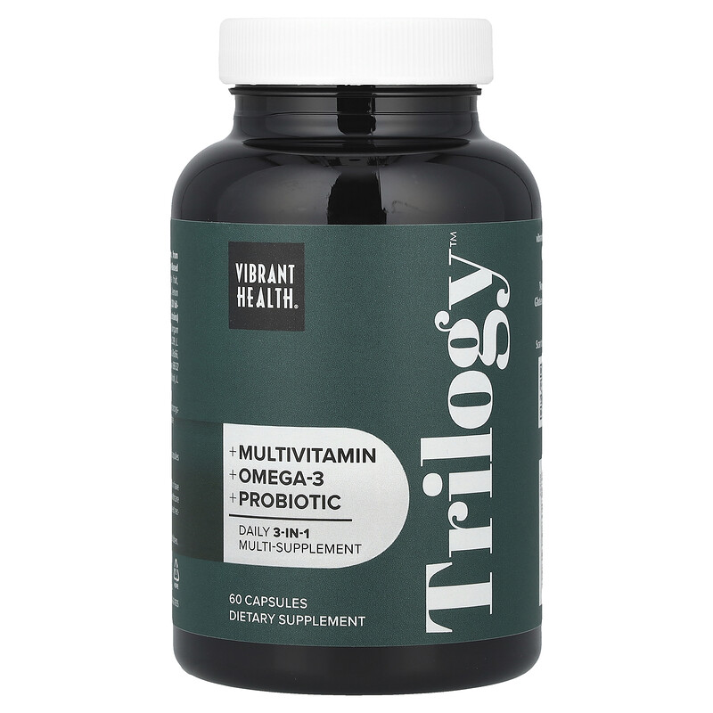 

Vibrant Health, Trilogy , комплексная добавка 3 в 1 для ежедневного приема, 60 капсул