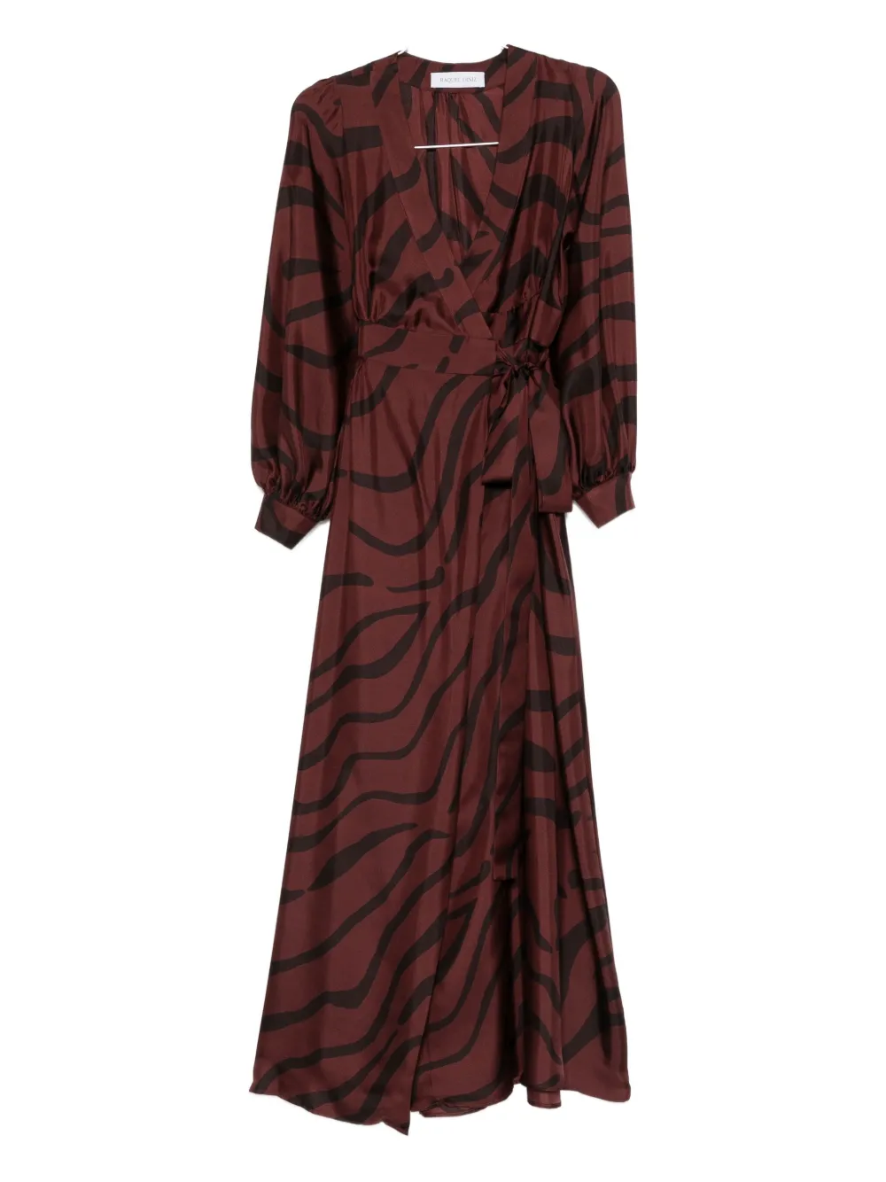 

Платье-рубашка с принтом зебры Raquel Diniz, красный