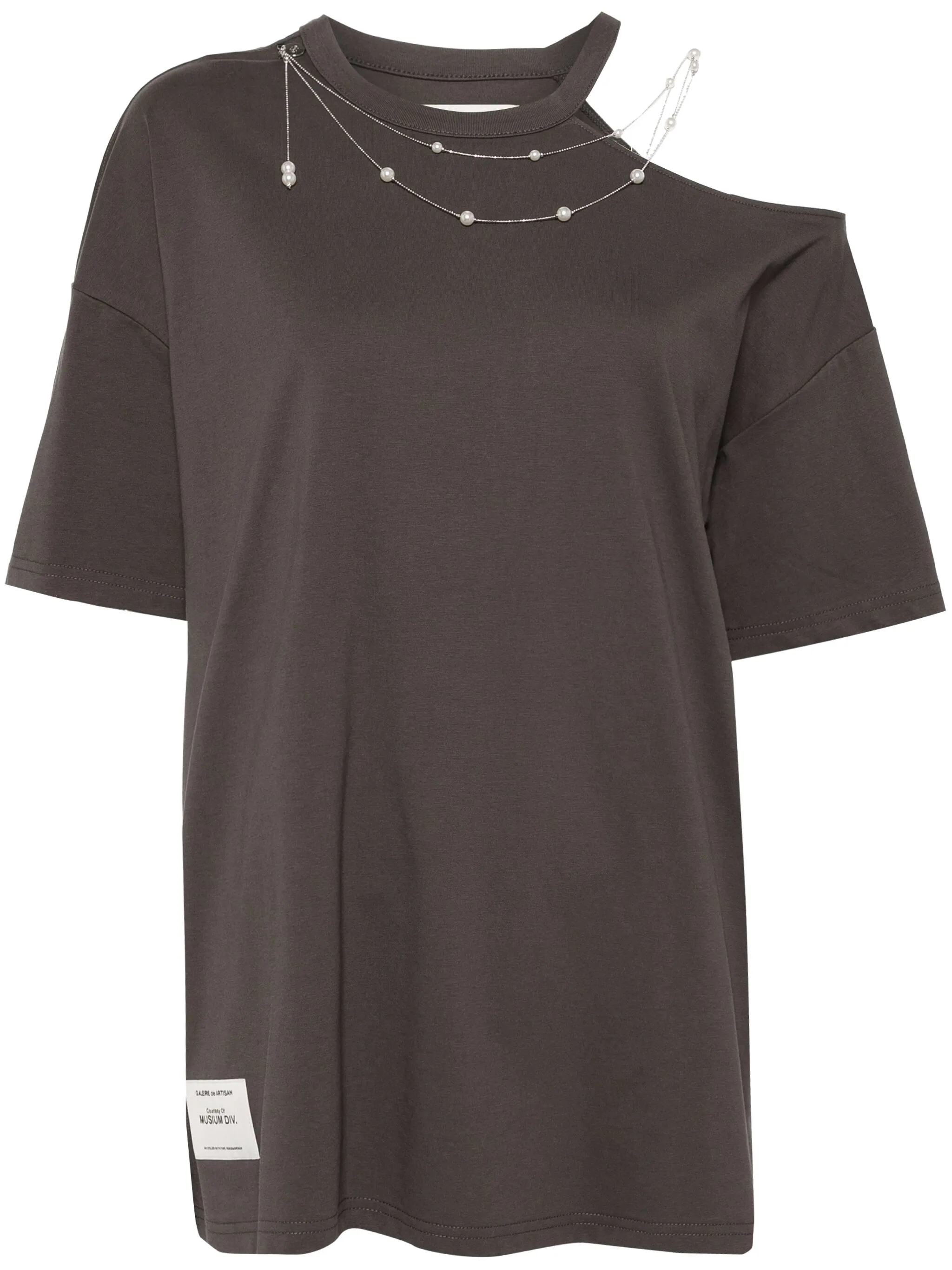 

Футболка с искусственным жемчугом Musium Div., серый