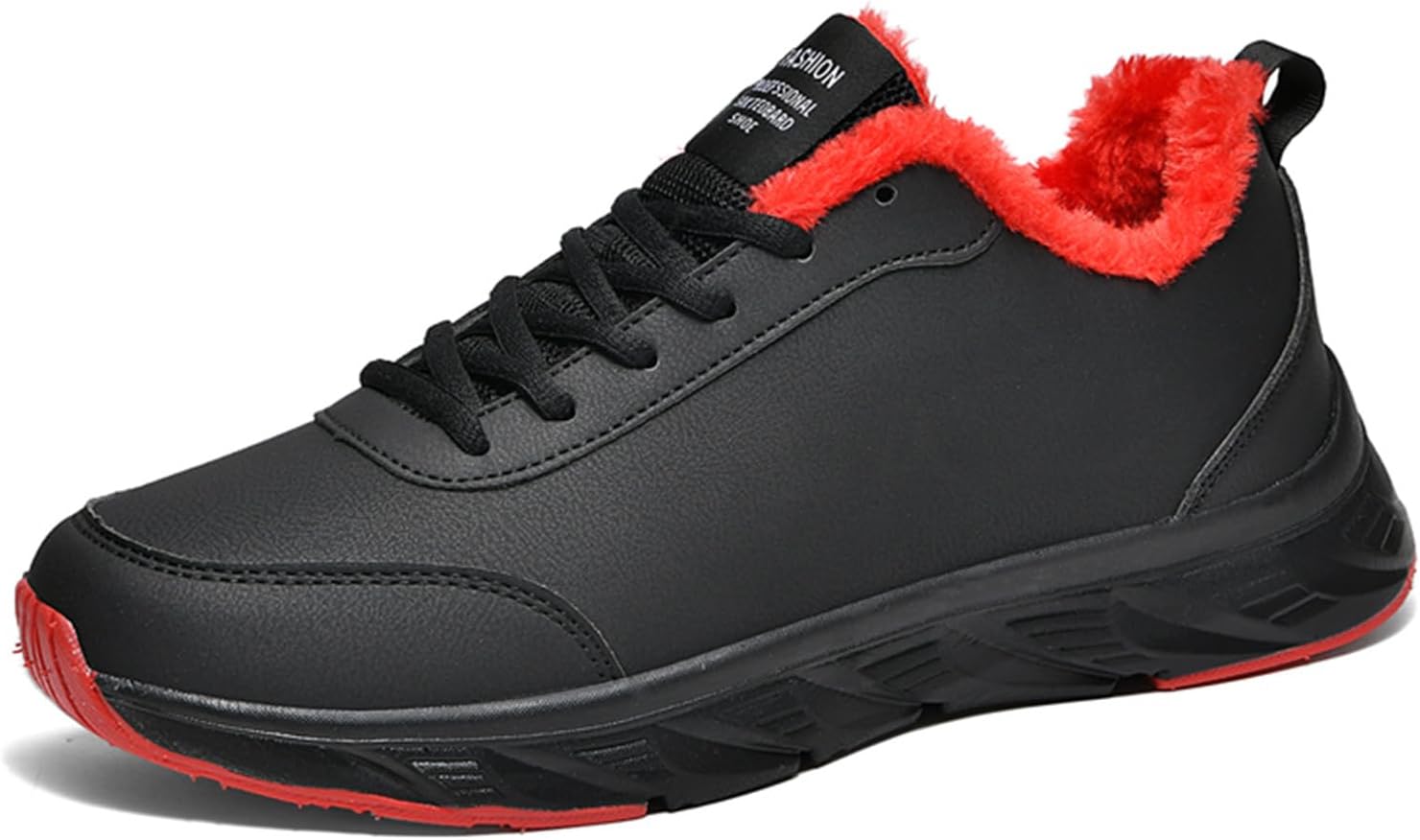 

Мужские зимние кроссовки с флисовой подкладкой, модные спортивные повседневные, легкие, для ходьбы и бега Generic, красный