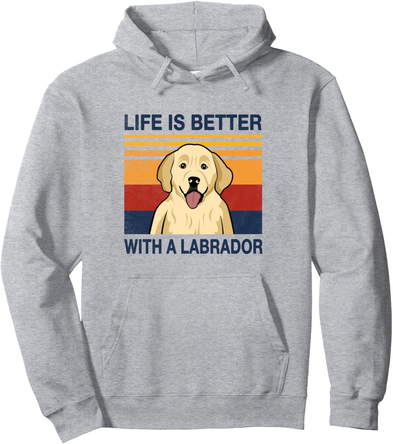

Жизнь лучше с лабрадором-ретривером. Забавный дизайн для владельцев лабрадоров и любителей собак. Толстовка Life With A Labrador Retriever Is Wonderful, Gifts For Labrador Retriever Lovers, серый