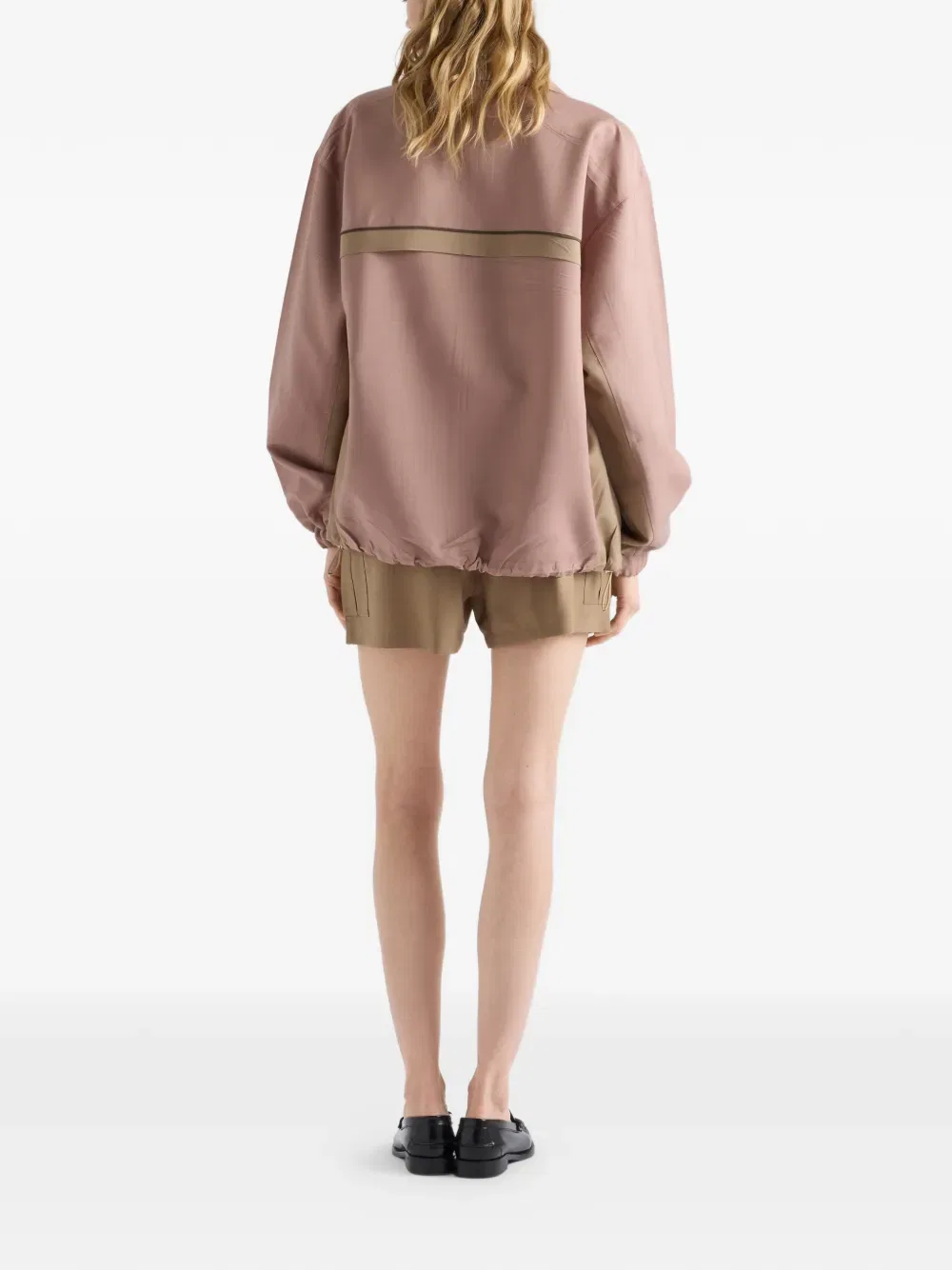 Светлые мохеровые шорты Prada, коричневый — фото 3