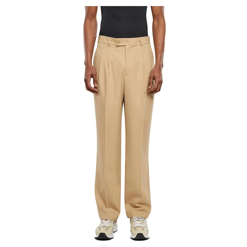 

Брюки Urban Classics Double Pleated, бежевый