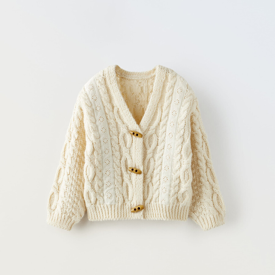 

Кардиган для девочки Zara Lace Trim , экрю
