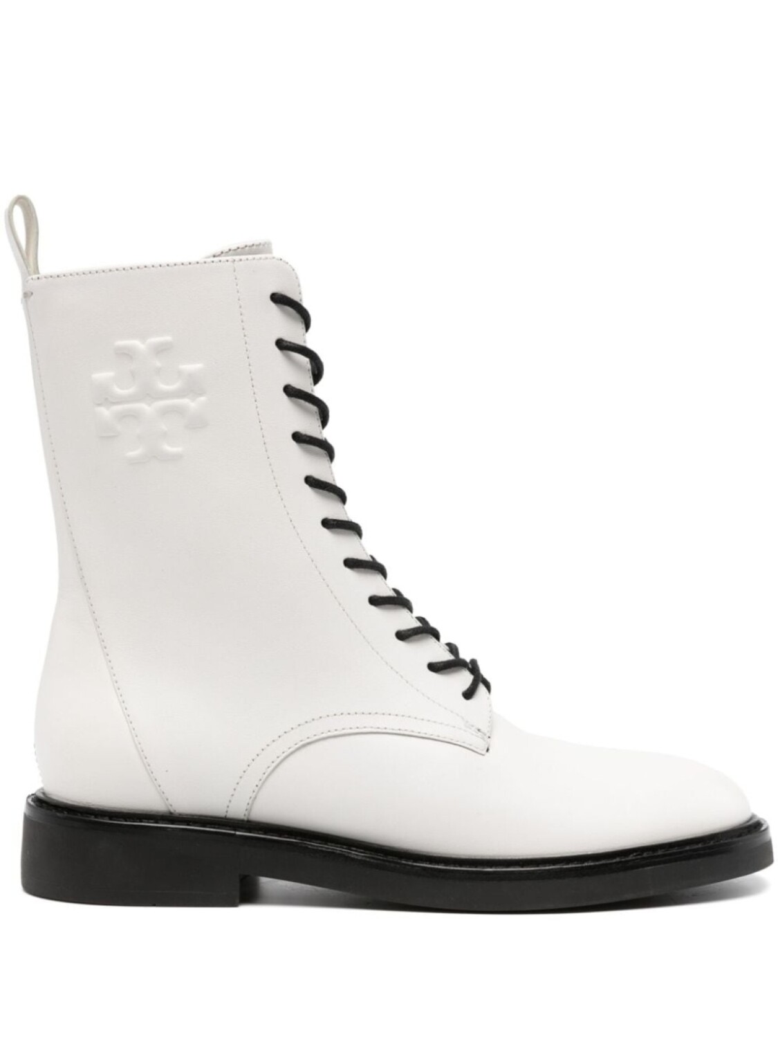 

Ботинки с тиснением Double T Tory Burch, белый