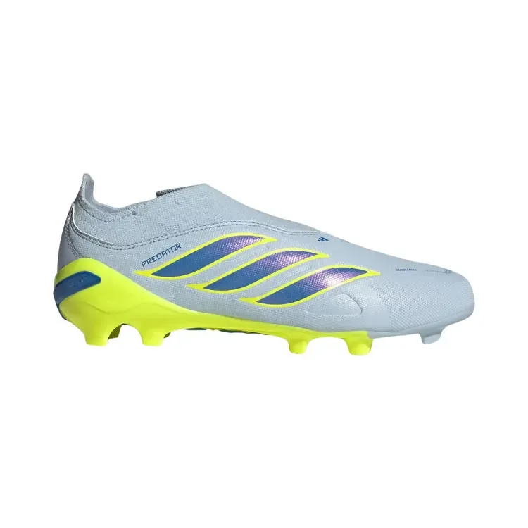 Adidas Predator League Laceless Firm Ground GS 'Crystal Sky Ray Blue Team Solar Yellow 2'