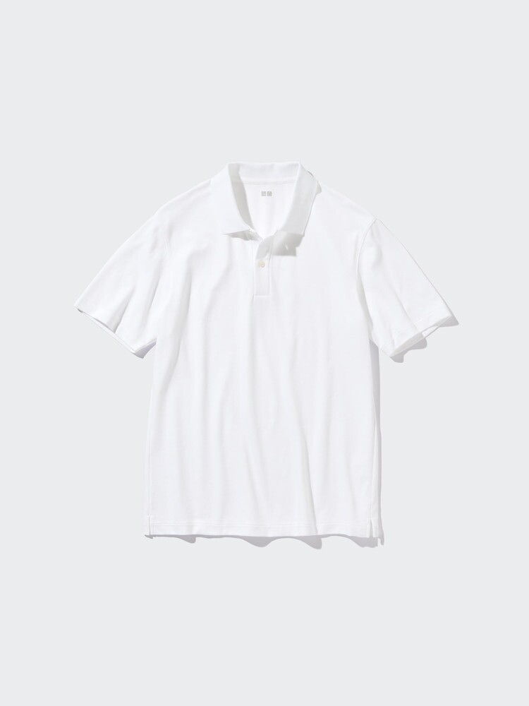 

Рубашка-Поло Airism из хлопкового пике Uniqlo, цвет 00 белый