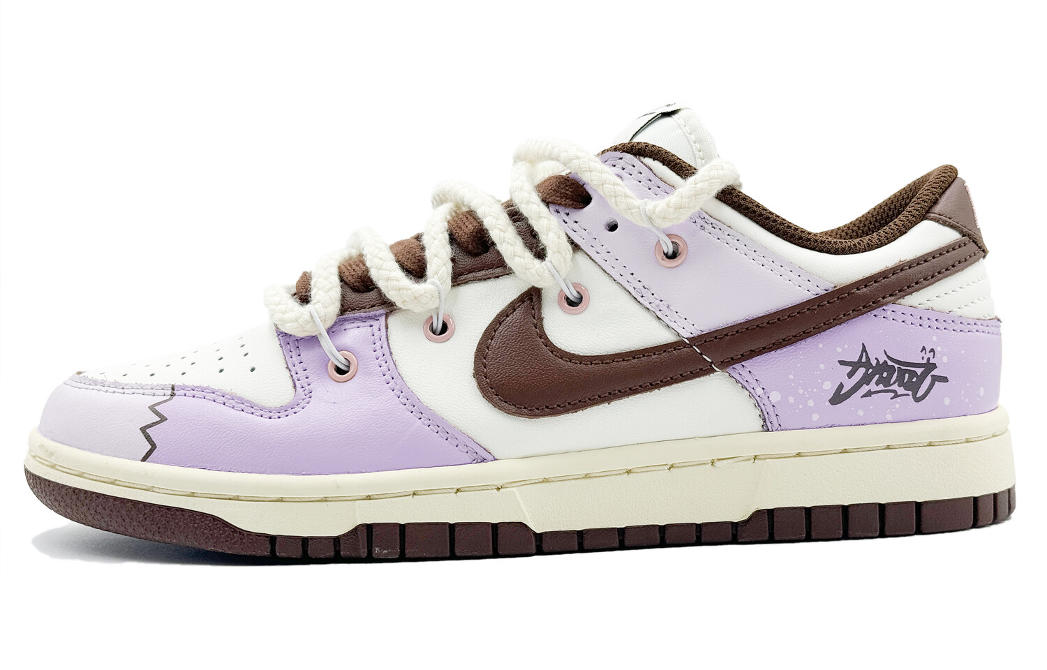 

Кроссовки Nike Dunk Skateboarding Shoes Women's Low-top Purple, фиолетовый