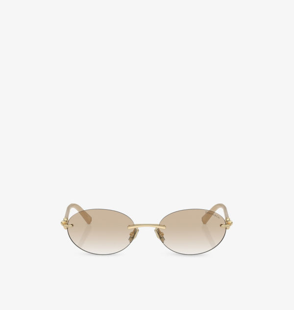 

Солнцезащитные очки в овальной оправе из металла Tf3104D Tiffany & Co, золотой