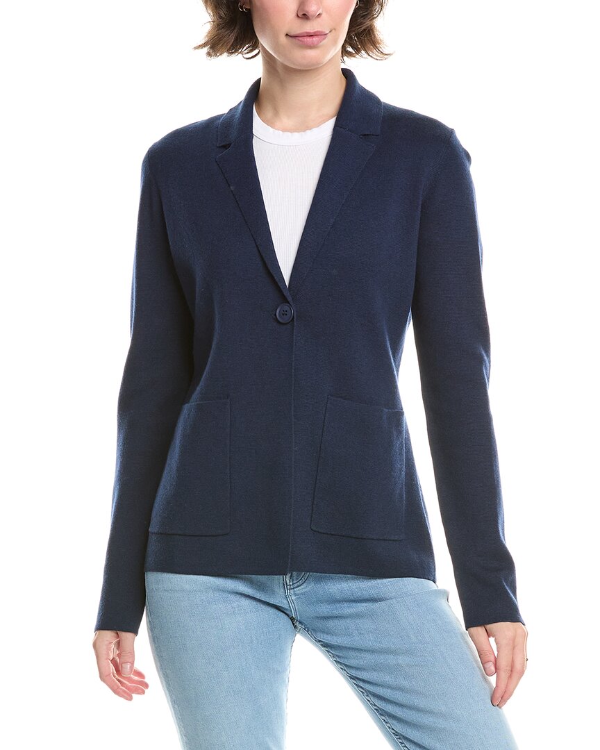 

Форте Кэшмир Блейзер из смесового кашемира Forte Cashmere, синий