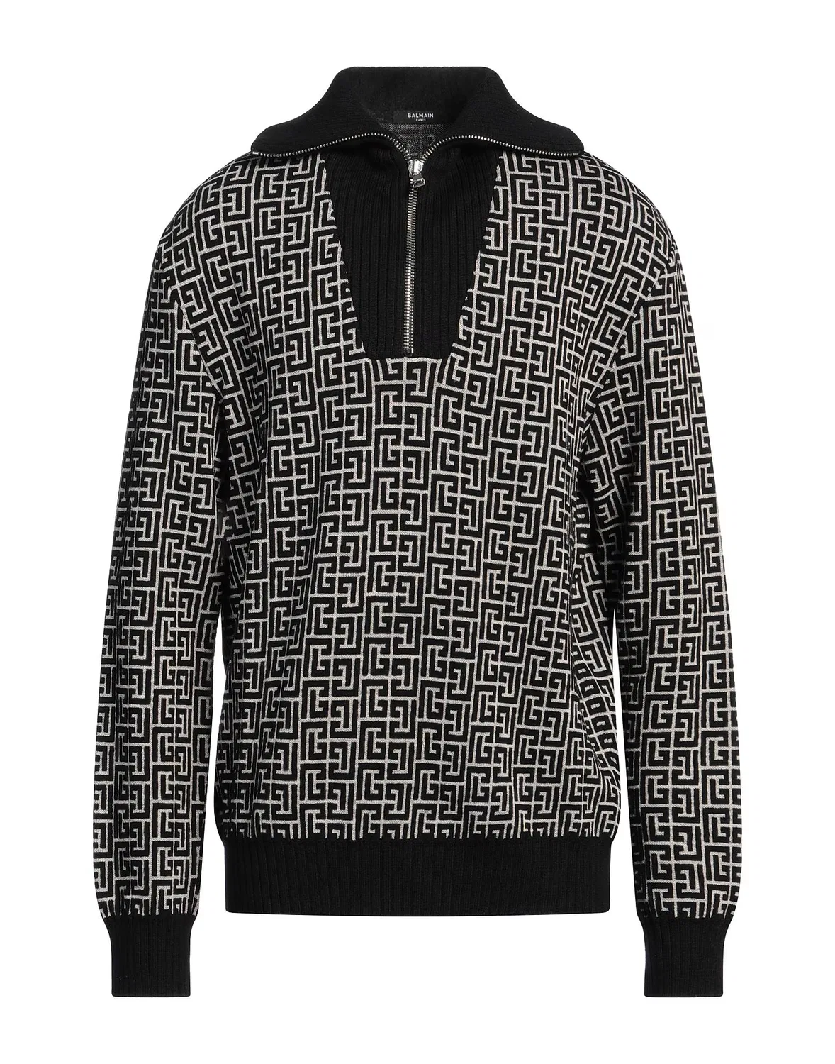 Водолазка из мериносовой шерсти BALMAIN черная