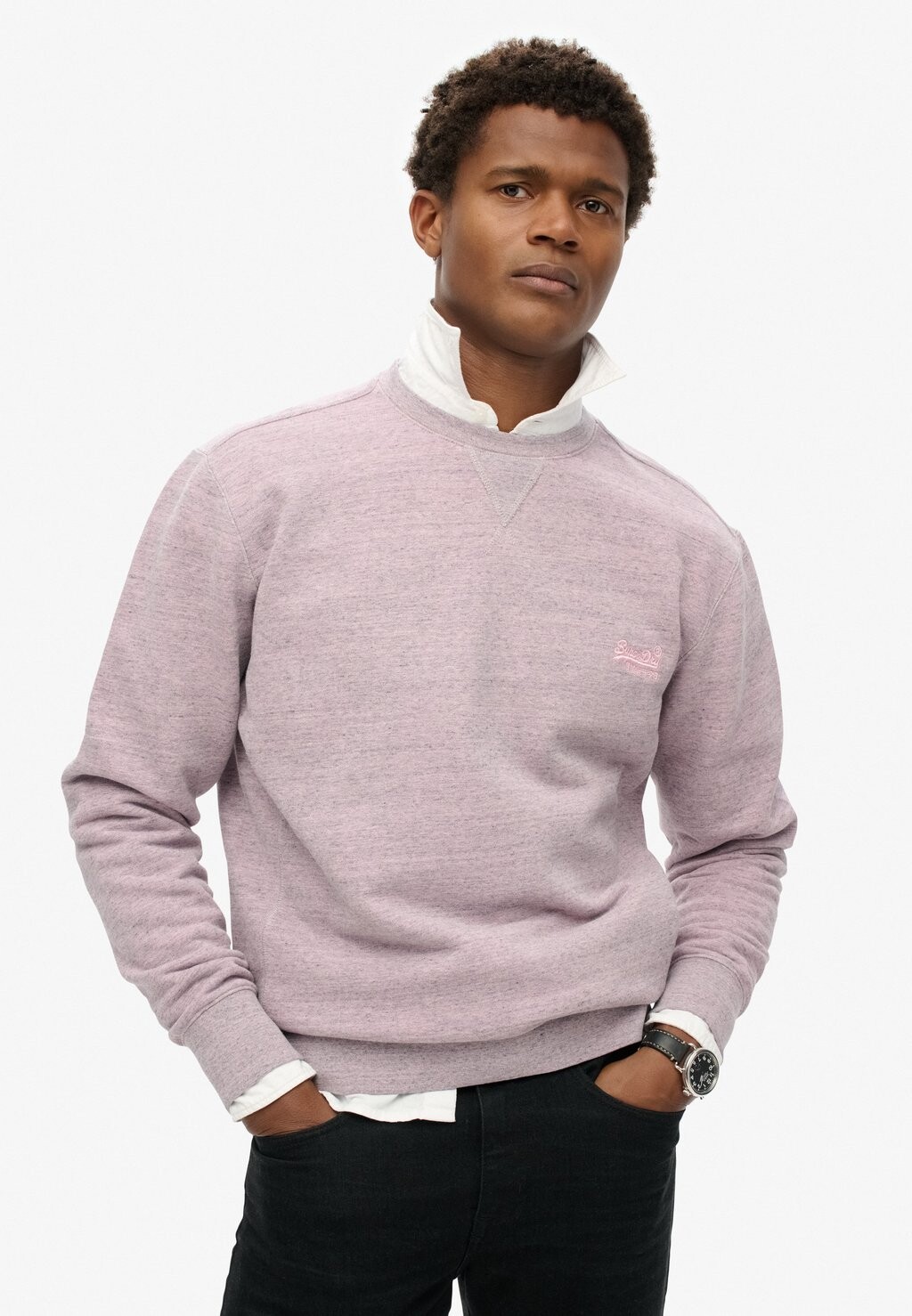 

Толстовка OVER DYED MARL CREW Superdry, розовый
