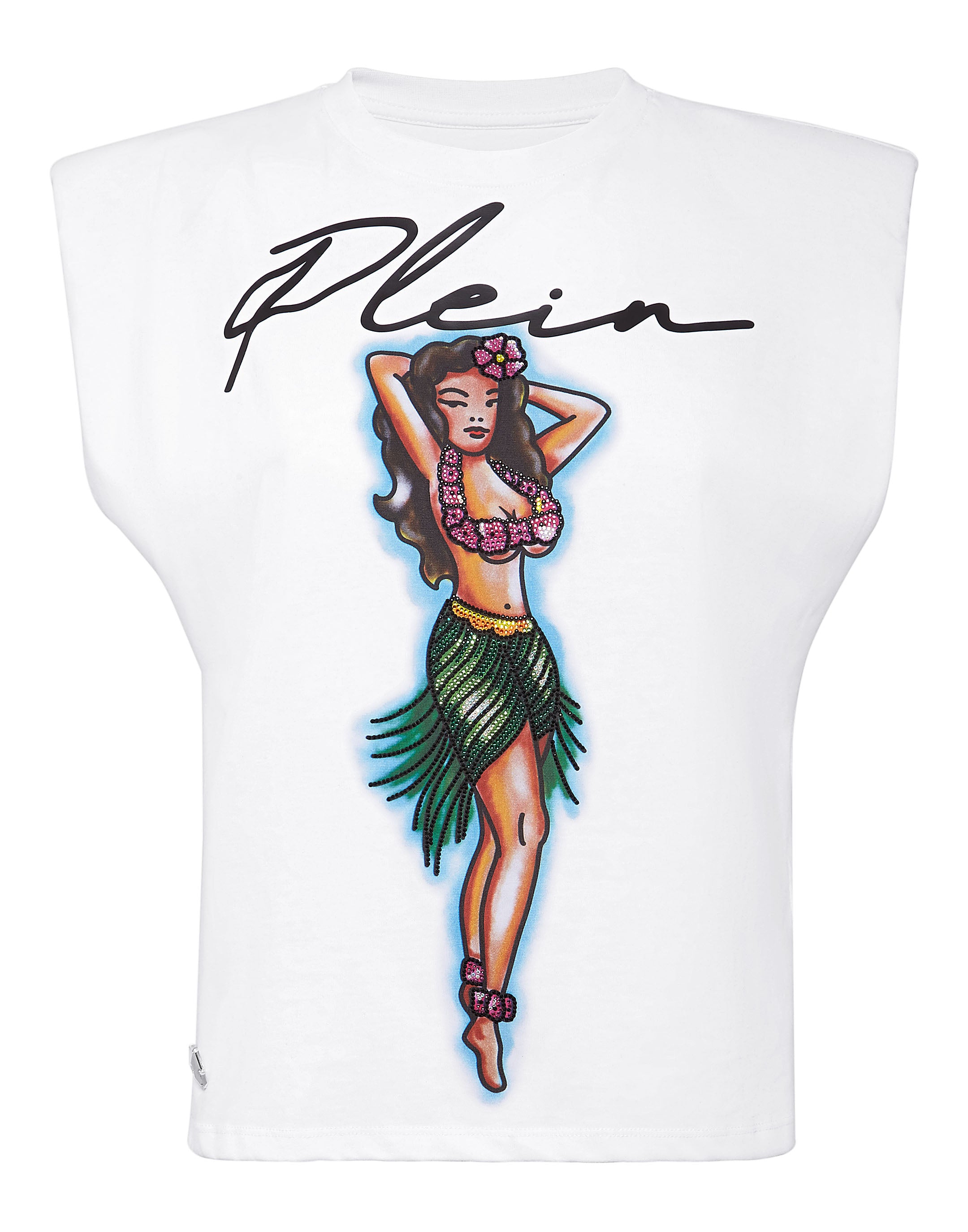 

Майка с подплечниками Hawaii PHILIPP PLEIN, белый