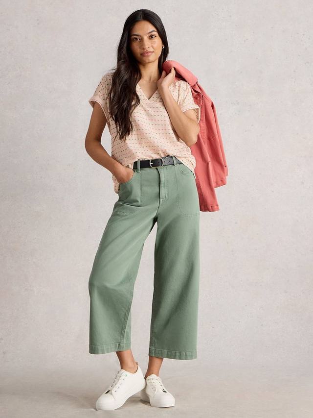 

Топ с вышитой полосой White Stuff, Ivory/Multi