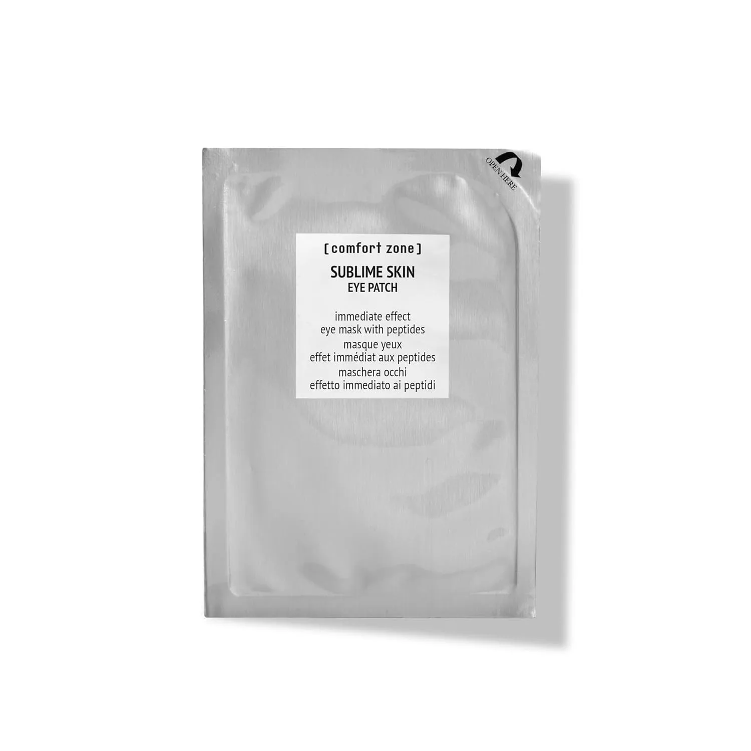 [ comfort zone ] Sublime Skin Патчи для глаз, Освежающая гидрогелевая маска, Мгновенное облегчение, Уменьшение отеков и темных кругов, Антивозрастной уход, Без отдушек, Чистая косметика, Пептиды, Одноразовые, 6 шт
