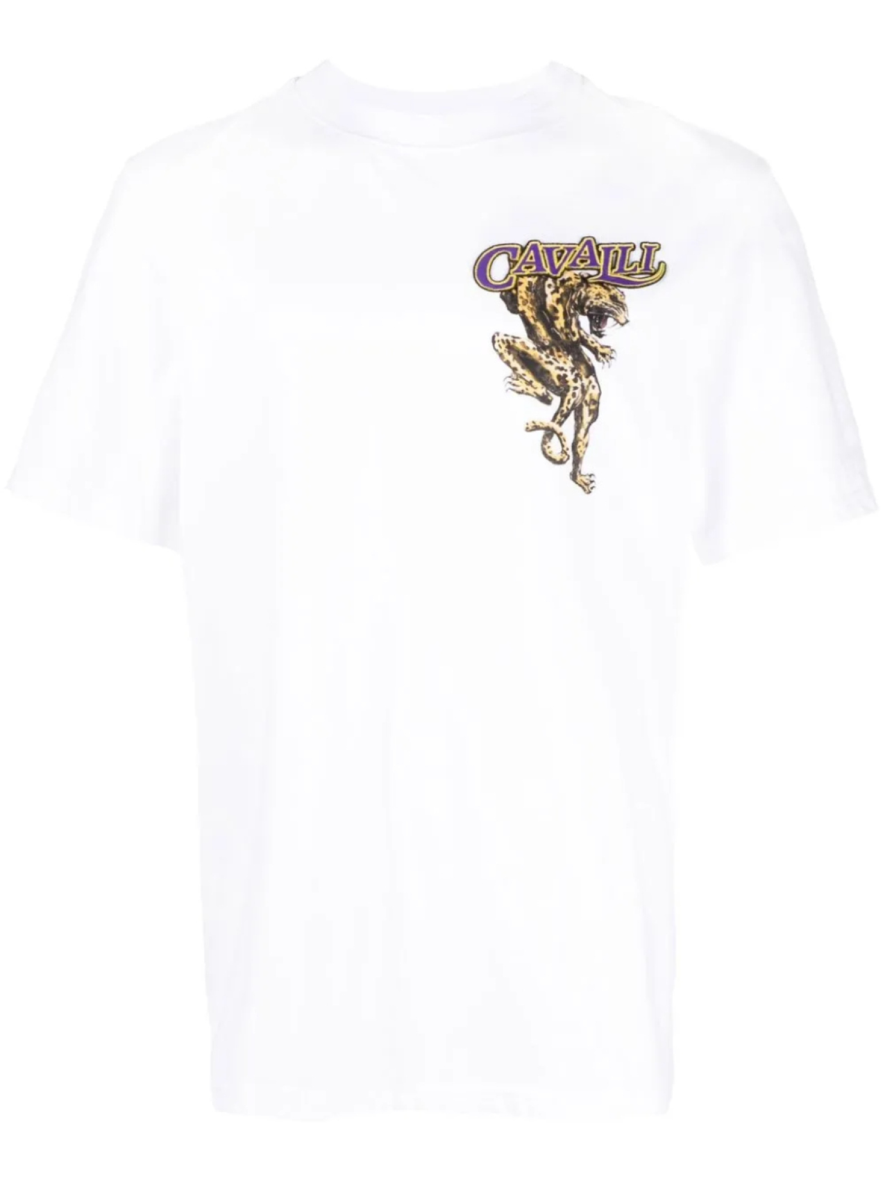 

Roberto Cavalli logo-print short-sleeved Футболка, белый