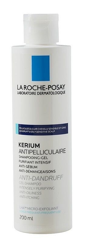 

La Roche-Posay Kerium жирный шампунь от перхоти, 200 ml