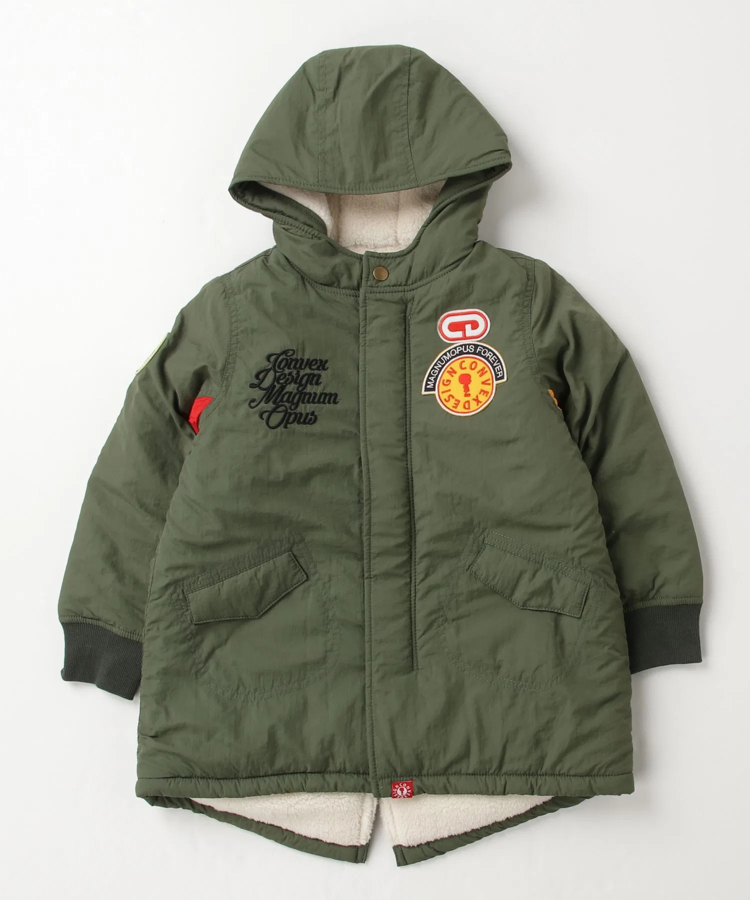 Модное пальто CONVEX из нейлона, хаки — фото 3