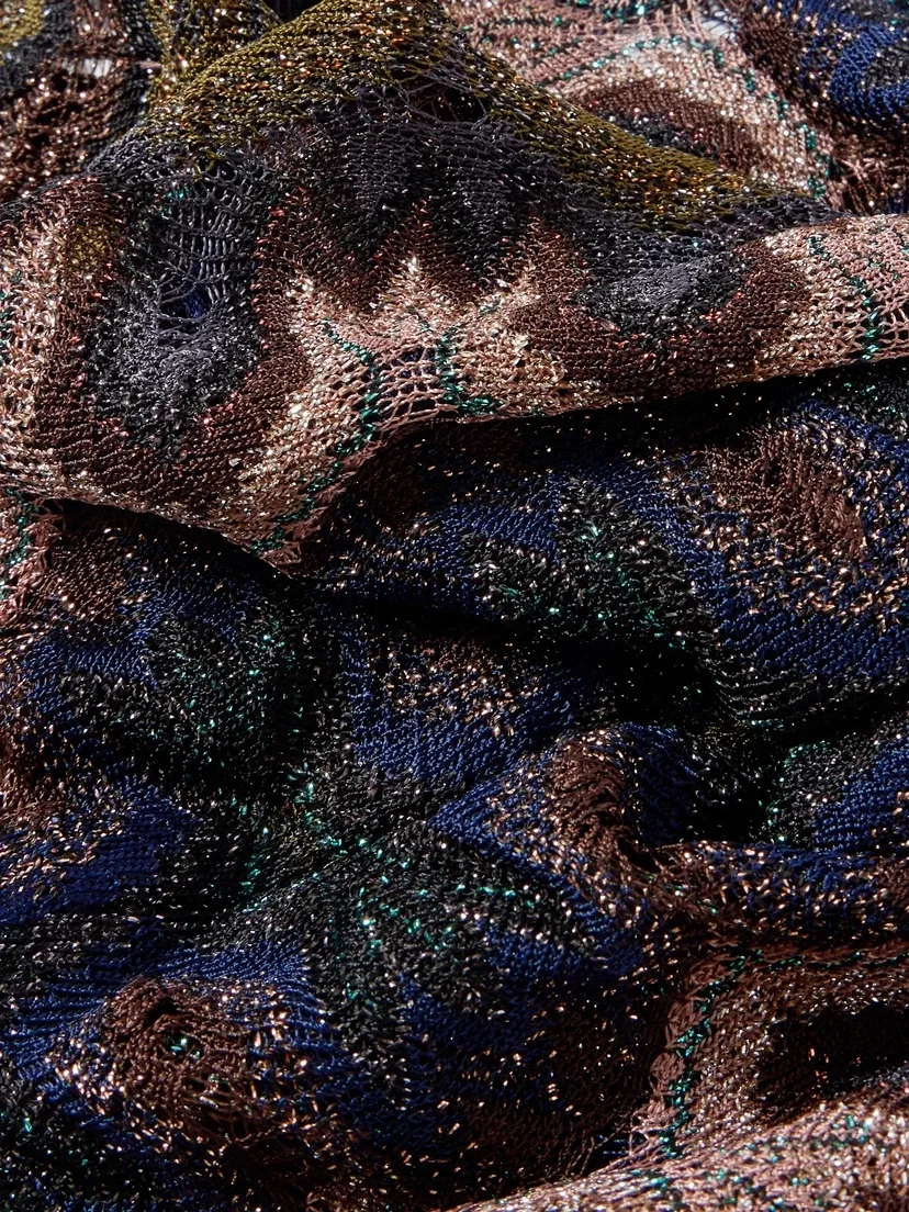 Металлический тюрбан крупной вязки Missoni, мультиколор — фото 4