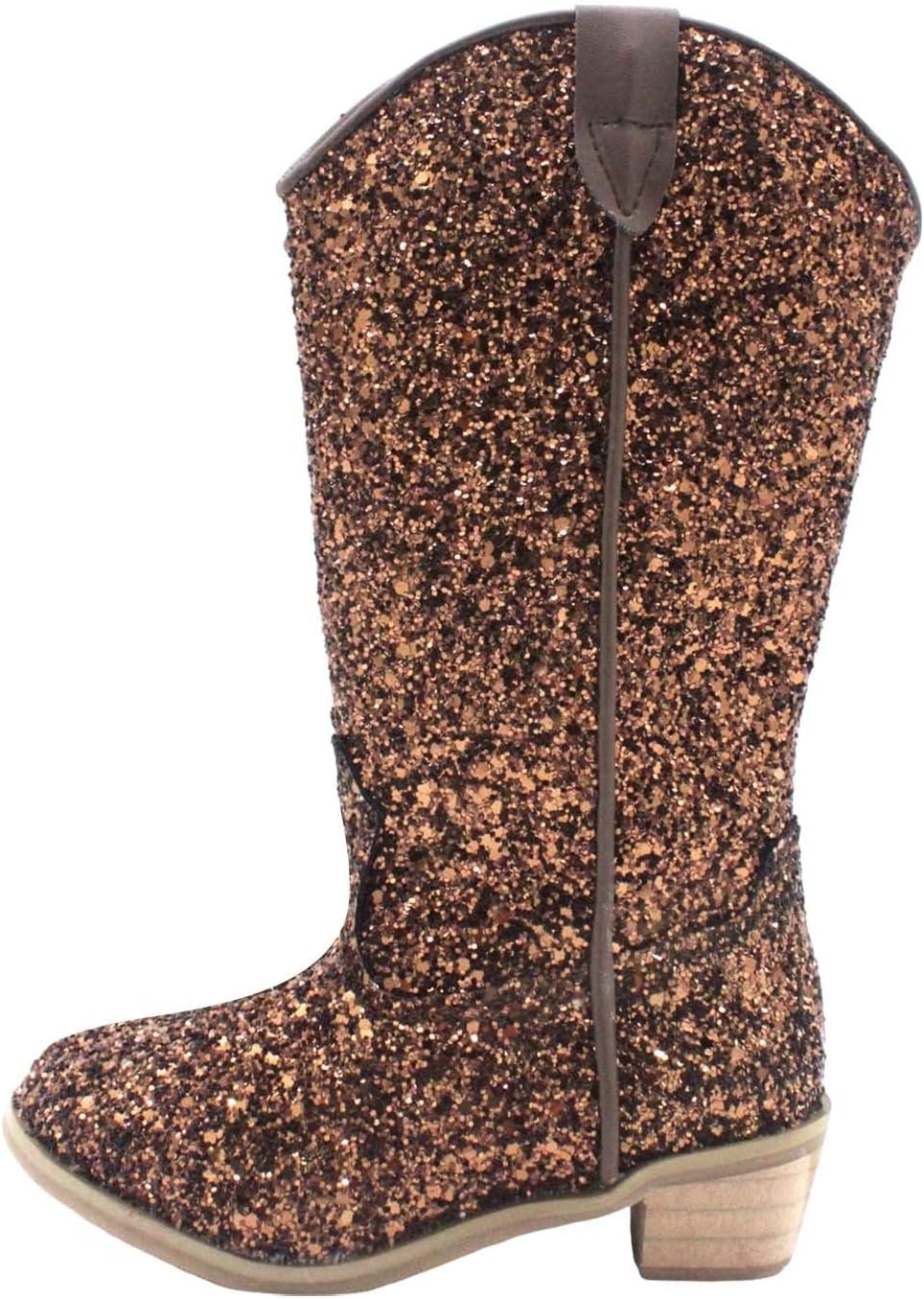 

Блестящие сапожки для девочек, ковбойские сапоги с квадратным носком, детские сапожки с вышивкой в западном стиле, ковбойские сапоги для малышей Generic, хаки