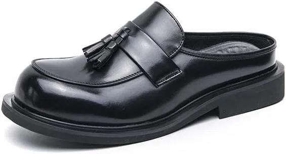 Мужские лоферы, кожаные, Black
